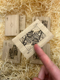 Luxury Wooden Playing Cards, Oak Veneer 36 Card Deck, Laser Engraved European Playing Cards, Handmade in Estonia