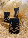 Maya Wooden Earrings – Handmade Oak Abstract Earrings, Organic Scandinavian Jewelry, Gift for Her