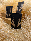 Nicole Wooden Earrings – Handmade Oak Leaf Earrings, Scandinavian Nature Inspired Jewelry, Gift for Her