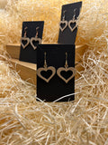 Lisa Wooden Earrings – Handmade Oak Heart Earrings, Scandinavian Jewelry, Gift for Her