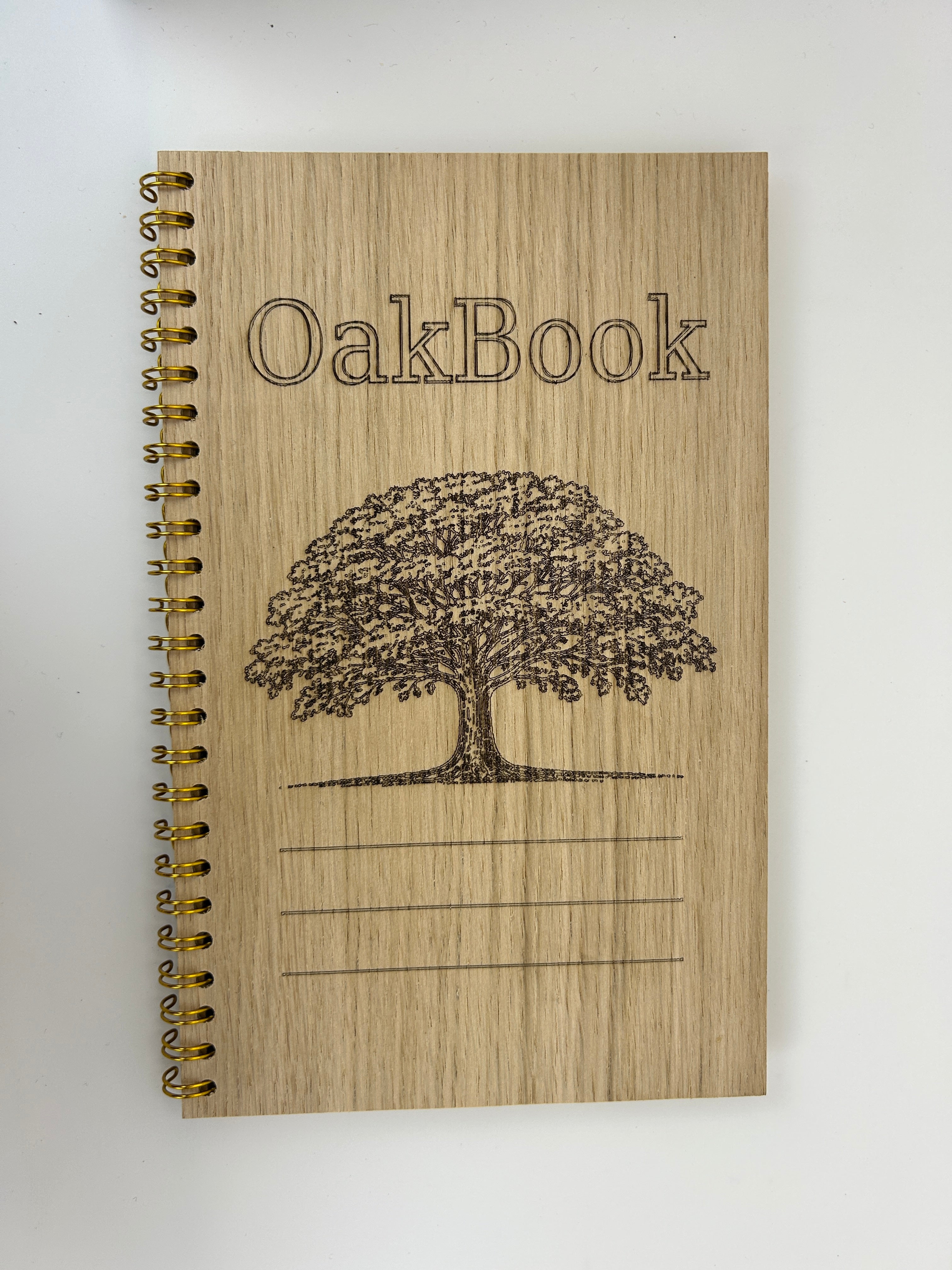 Modern Wooden Memory Book, Oak Veneer Guest Book, Laser Engraved Keepsake Journal, Scandinavian Design, Handmade in Estonia